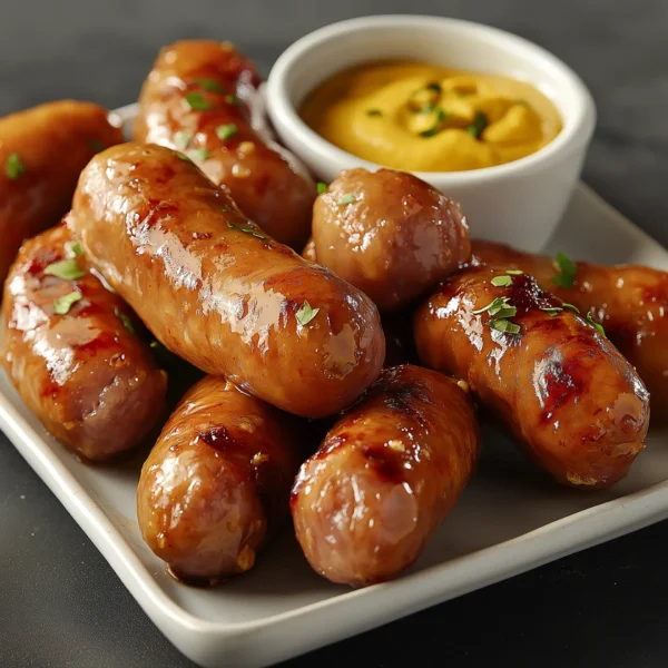 Bite-sized pork cocktail sausages