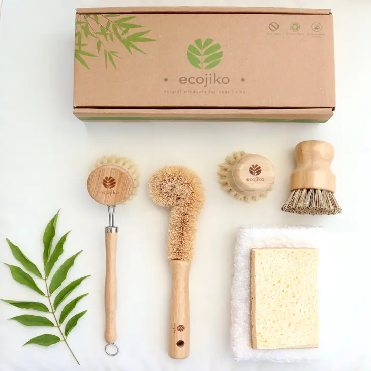 Eco Christmas Gift Dish Brush & Cleaning Set