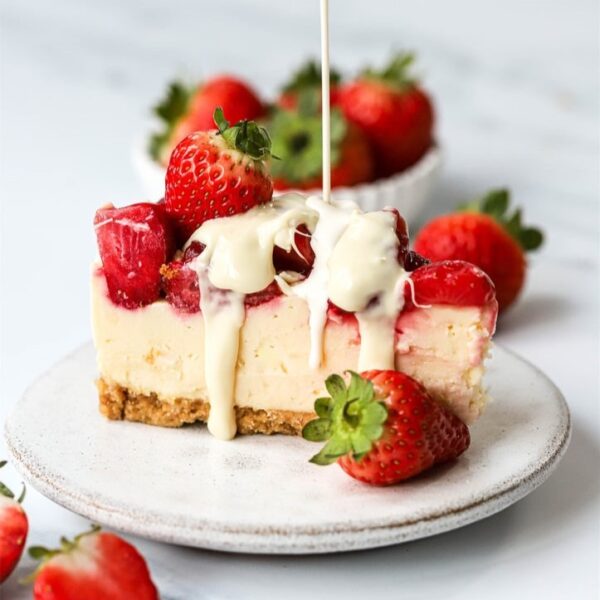 Strawberries & Cream Cheesecake