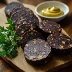 Thick slices of black pudding