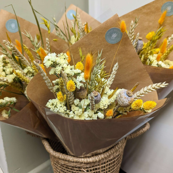 Yellow Dried Flower Arrangements 1