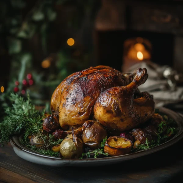 Roasted whole guinea fowl, a flavourful and festive alternative for Christmas dinner