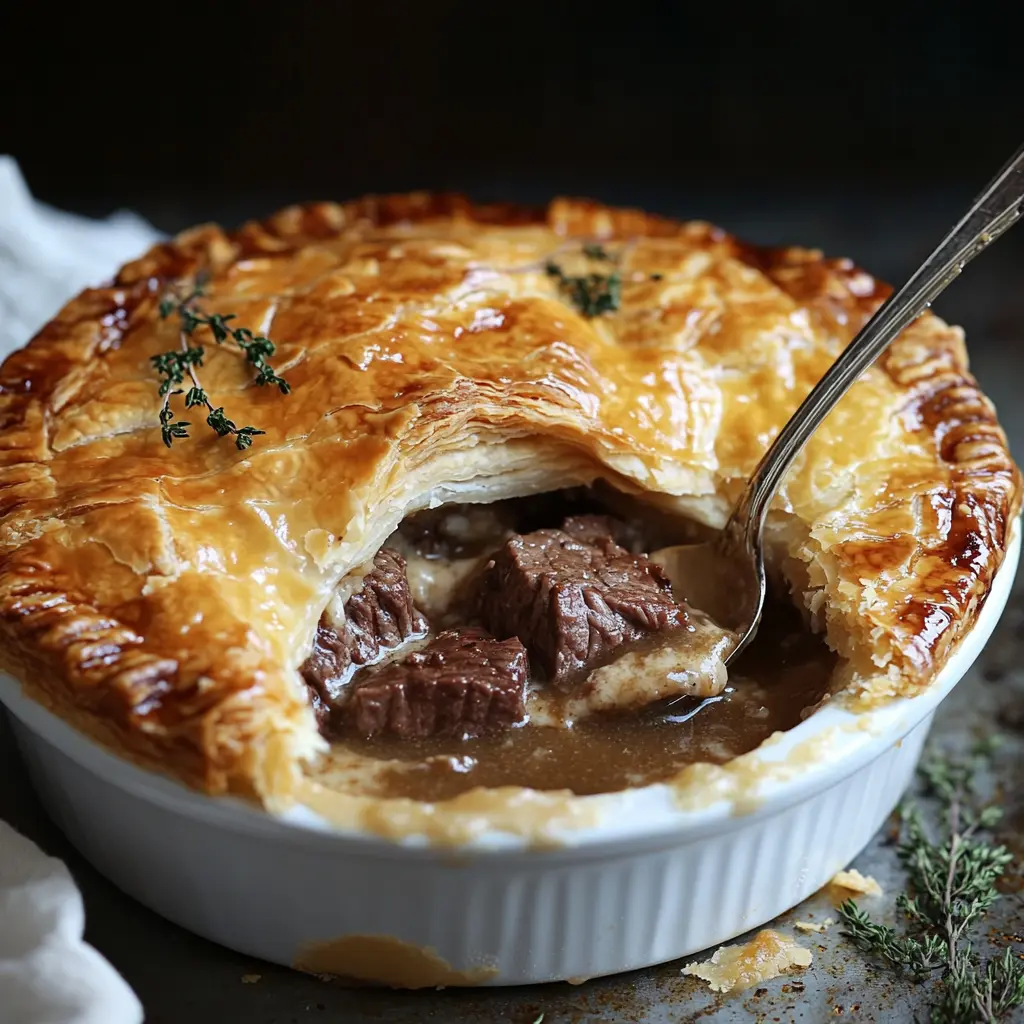 Steak & Stilton Pie (Medium) 350g by Kentish Mayde with golden crust and rich filling.