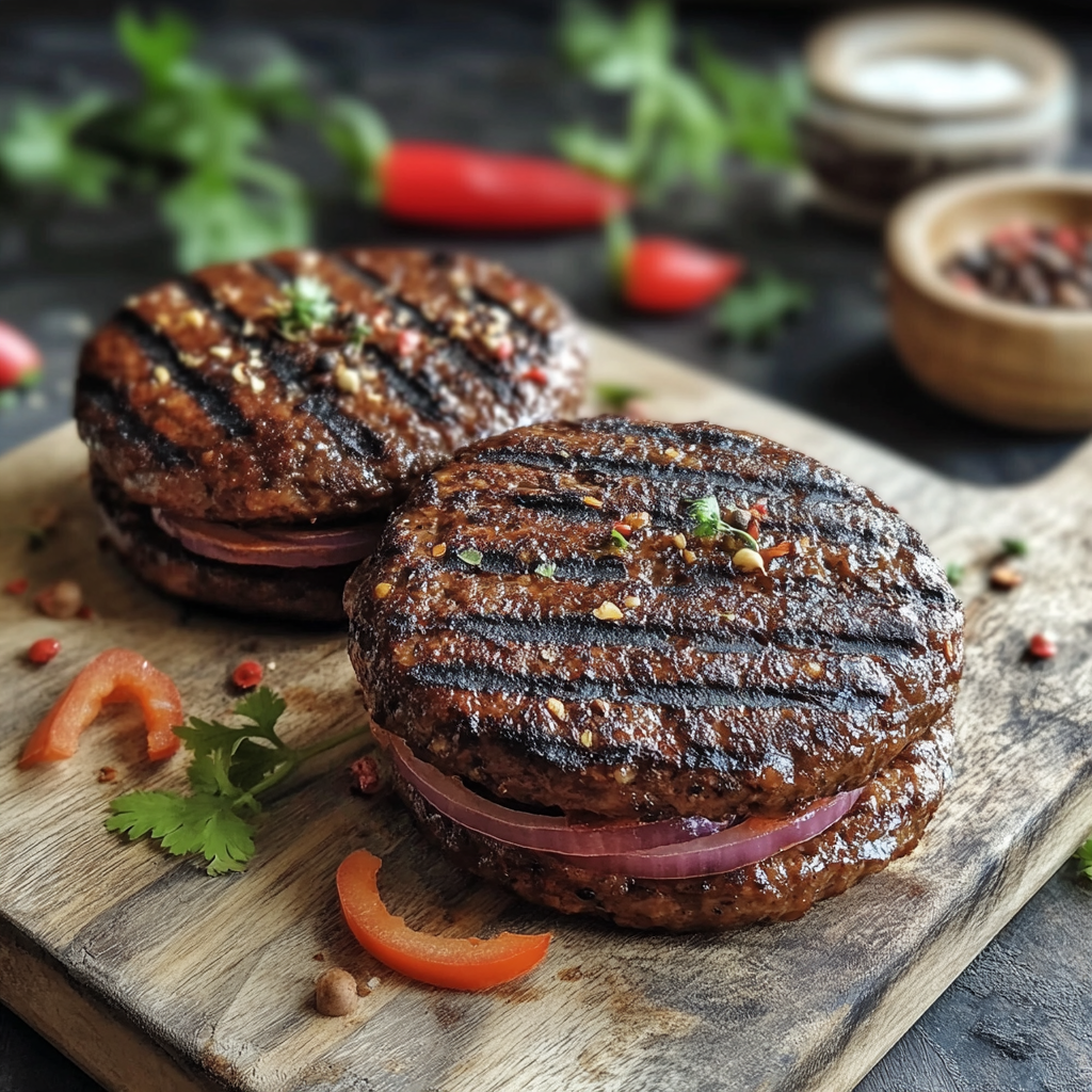 Goat Jerk Burgers
