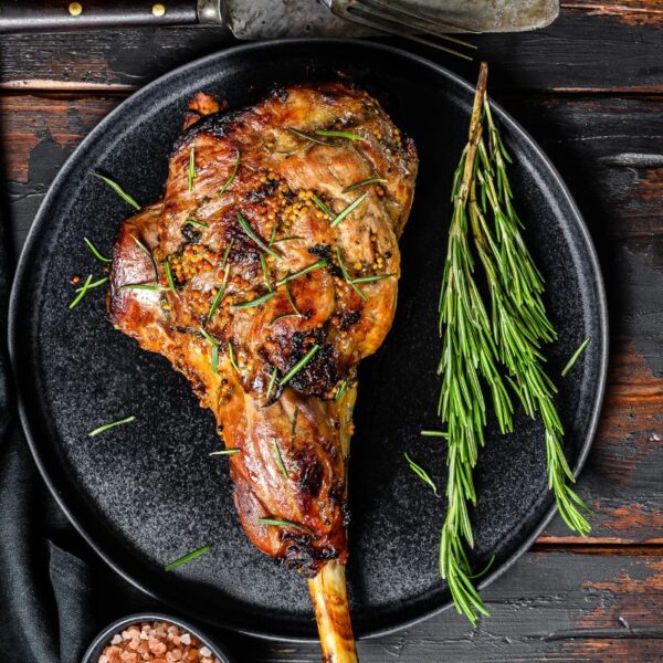 Lamb leg in bone