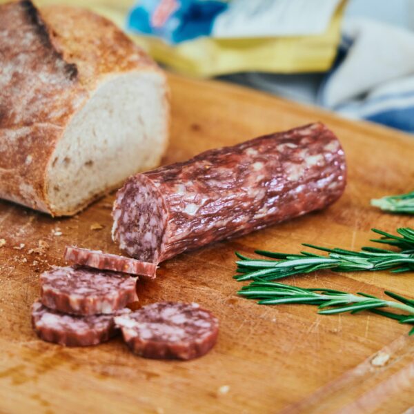 sloe garlic salami