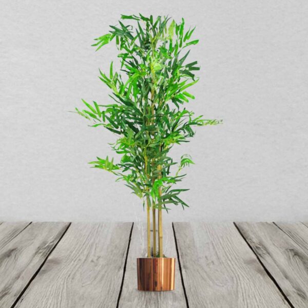 NATURAL LOOK ARTIFICIAL BAMBOO PLANTS TREES – WITH METAL PLANTER