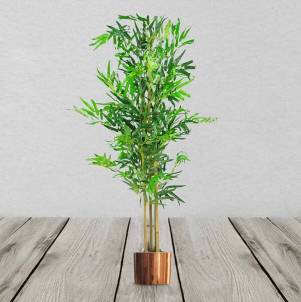 NATURAL LOOK ARTIFICIAL BAMBOO PLANTS TREES – WITH METAL PLANTER