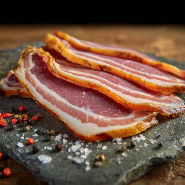 Bacon – rind on smoked back 250g