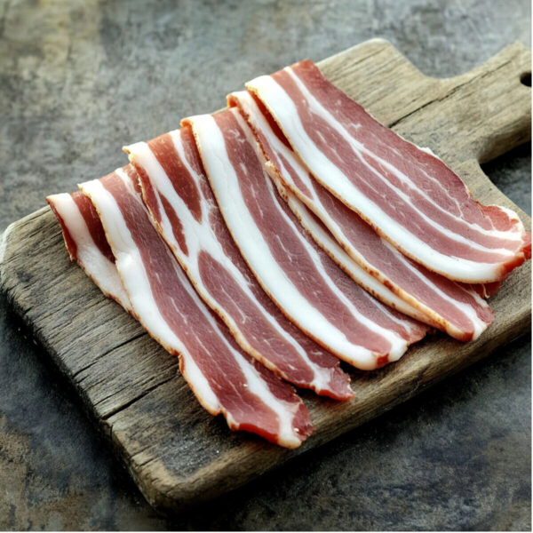 Bacon – rind on unsmoked streaky 250g